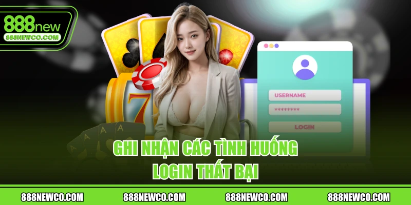 Ghi nhận các tình huống login thất bại